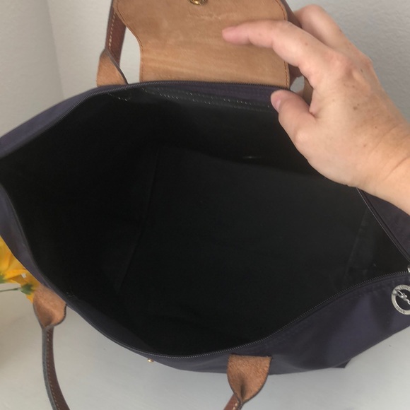 Longchamp Le Pliage med tote in deep blue - Picture 6 of 8